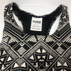 PINK Cream & Black Active Top